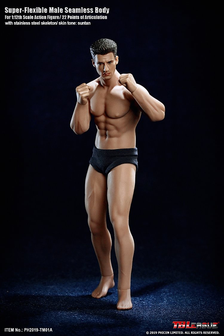 TBLeague 1/12 Super-Flexible Male Seamless Body Action Figure With Head Sculpt TM01A /TM02A Fitness Suntan Skin-aliexpress