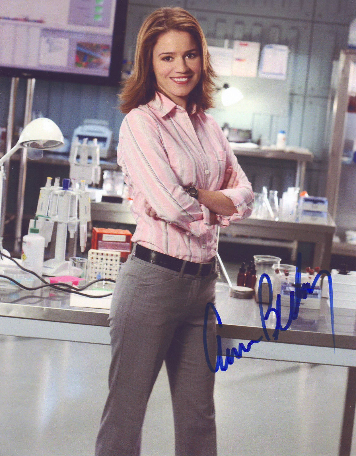 ANNA BELKNAP - CSI NY AUTOGRAPH SIGNED PP Photo Poster painting POSTER