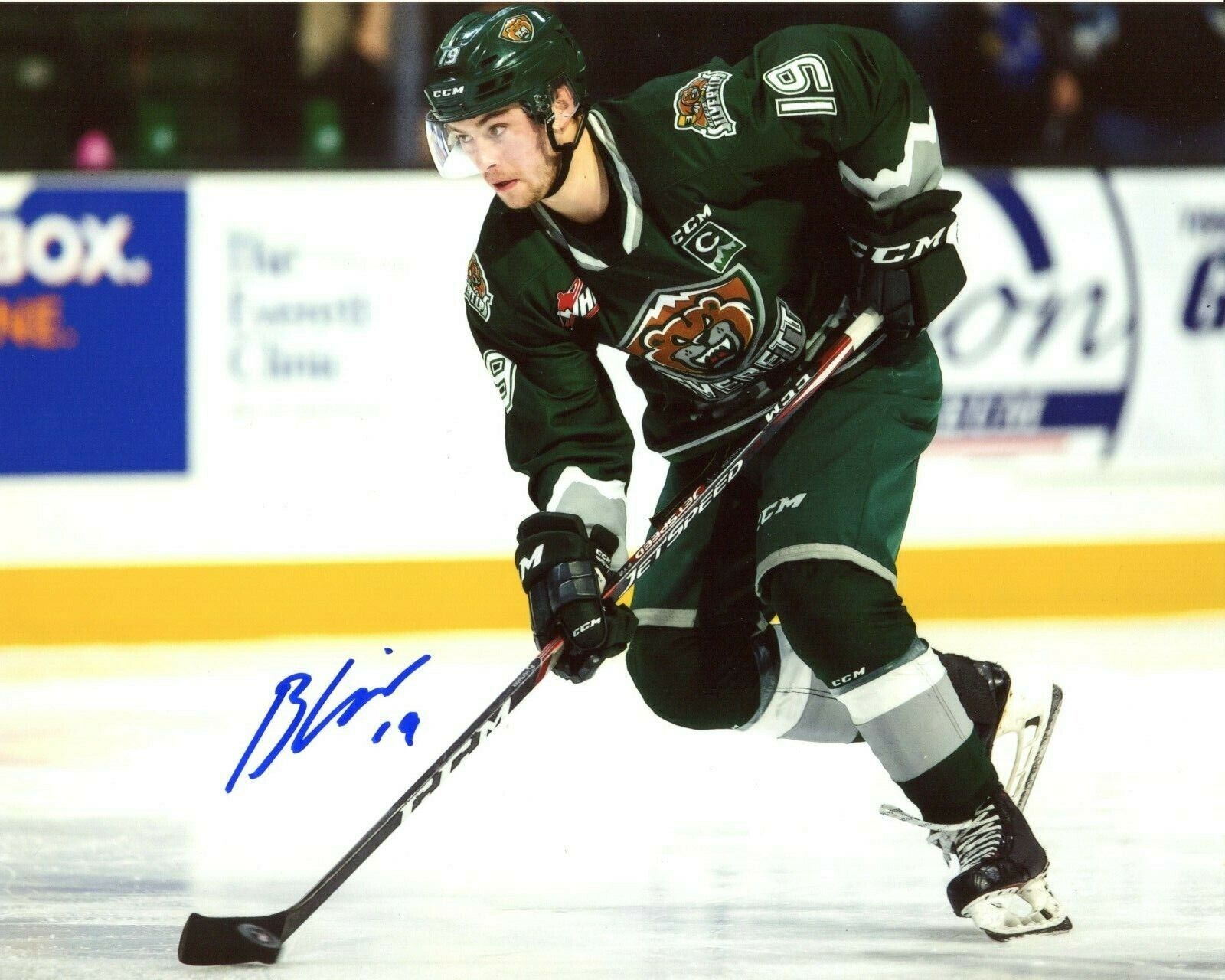 Bryce Kindopp Everett Silvertips Autographed 8x10 Photo Poster painting CFS COA