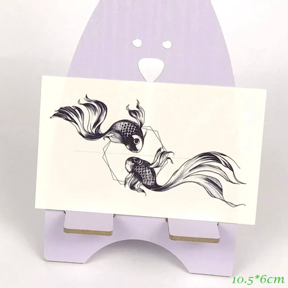 Temporary Tattoo sticker Alice In Wonderland Cheshire Cat Ink painting watercolor flash tatoo fake tatto for men women