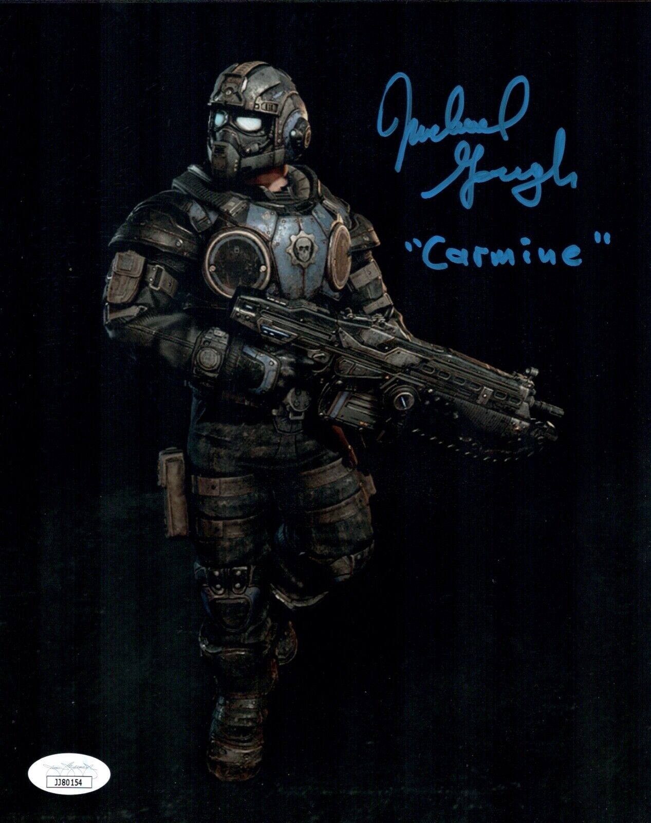 MICHAEL GOUGH Signed 8x10 Photo Poster painting Carmine GEARS OF WAR Autograph COA JSA Cert