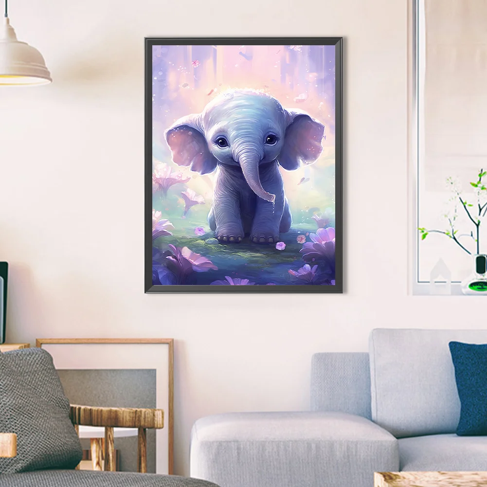 Diamond Painting - Full Round Drill - Elephant(Canvas|30*40cm)