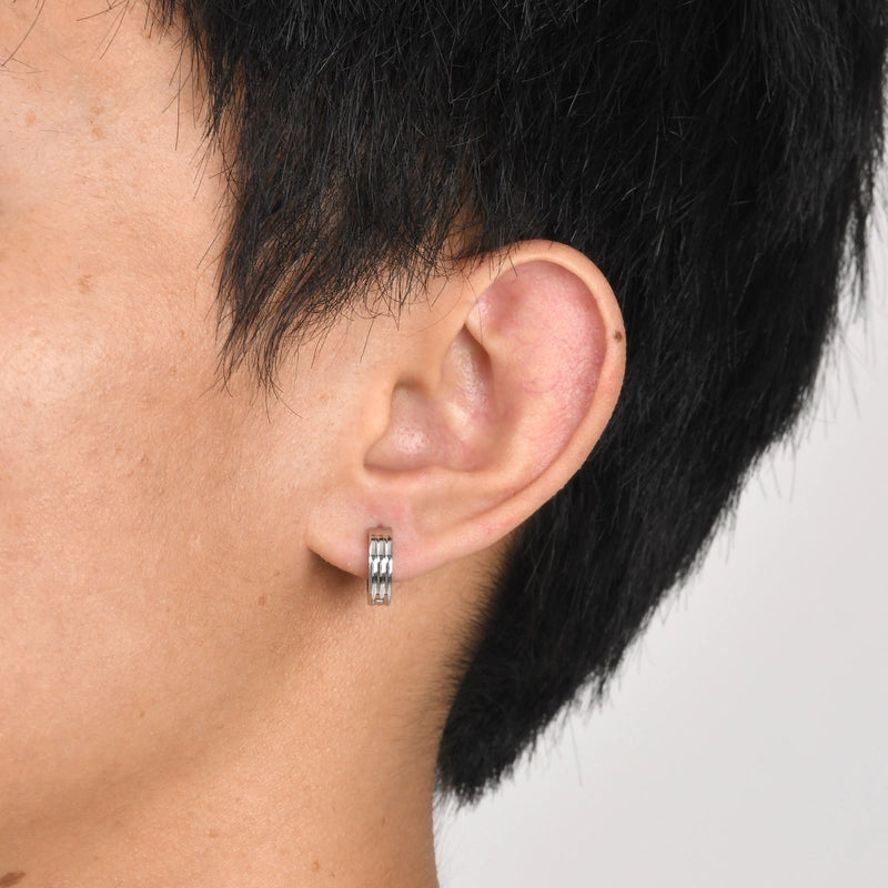 1 Pair Basic Minimalist Solid Color Polishing 201 Stainless Steel Earrings