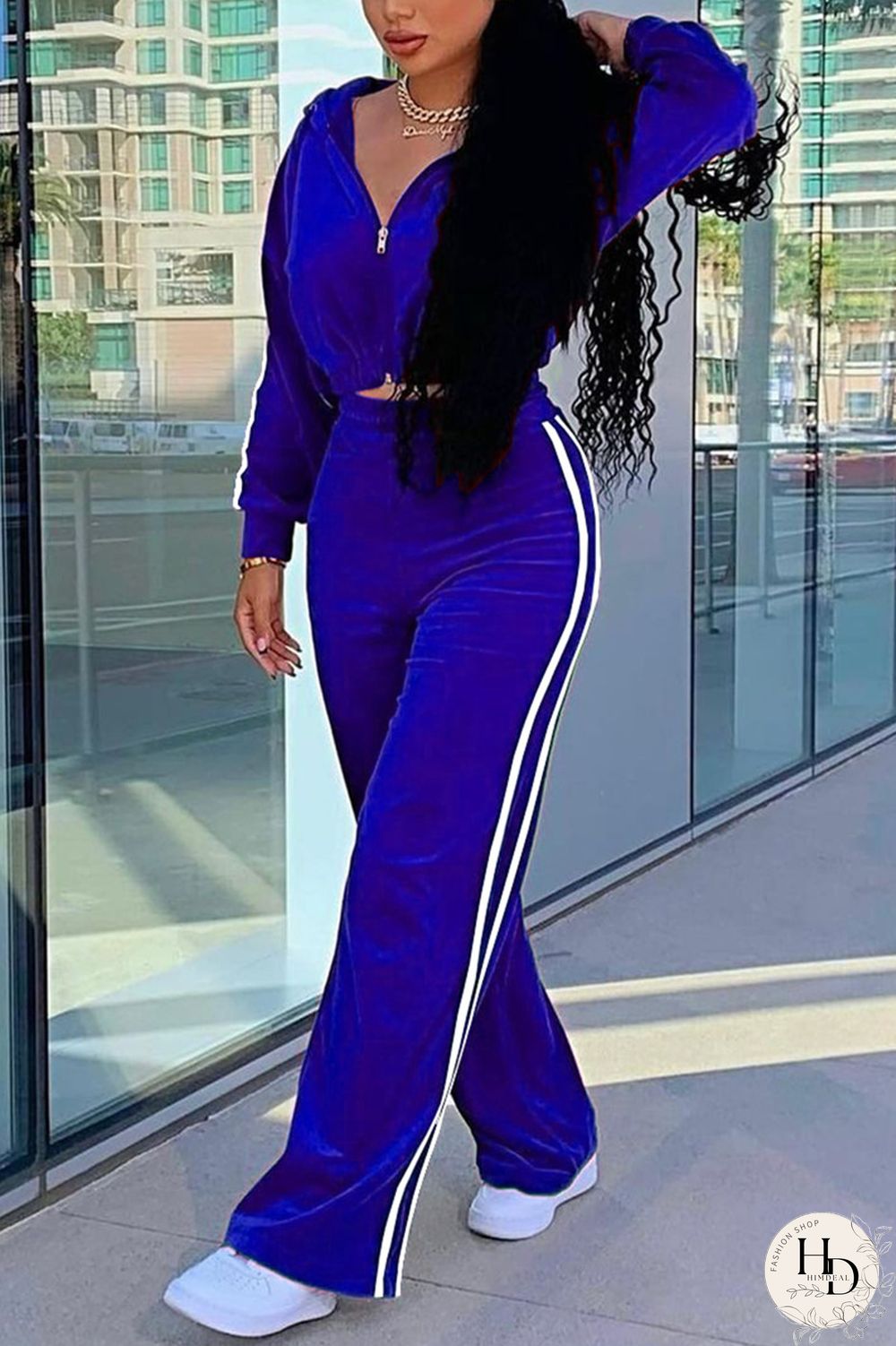 Red Fashion Casual Patchwork Solid Split Joint Hooded Collar Long Sleeve Two Pieces