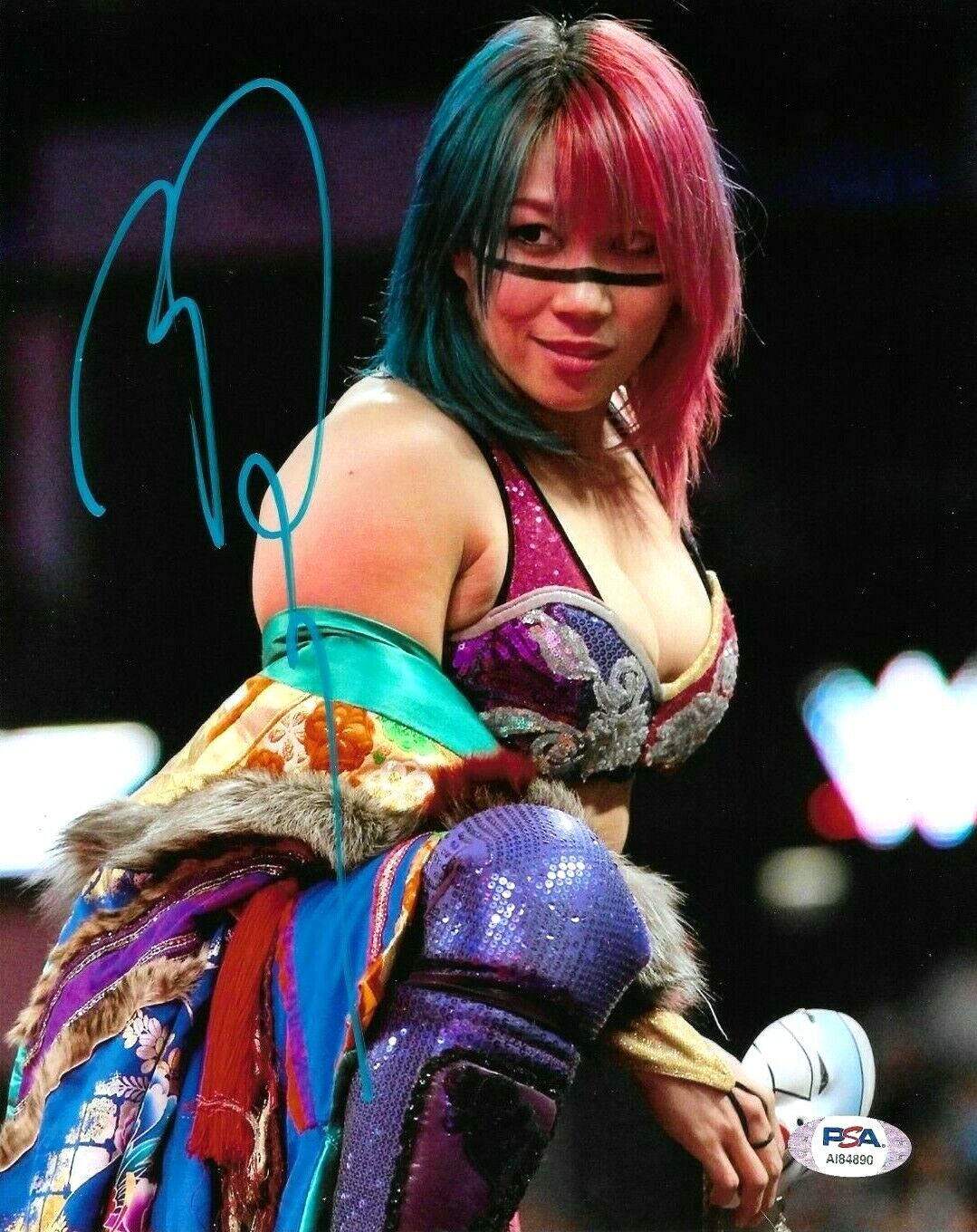 WWE ASUKA HAND SIGNED AUTOGRAPHED 8X10 Photo Poster painting WITH PROOF AND PSA DNA COA 8 RARE