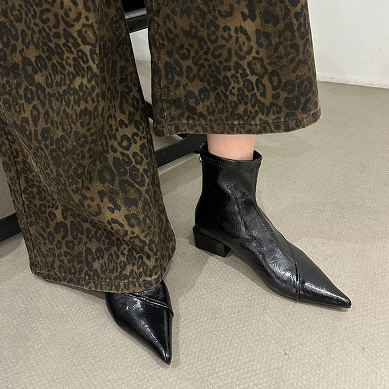 Breakj Breakj Short Boots Women 2025 Autumn And Winter New Boots Thick And Short-Cular Women Boots Small Thin Skin Boots High Heels Martin Boots