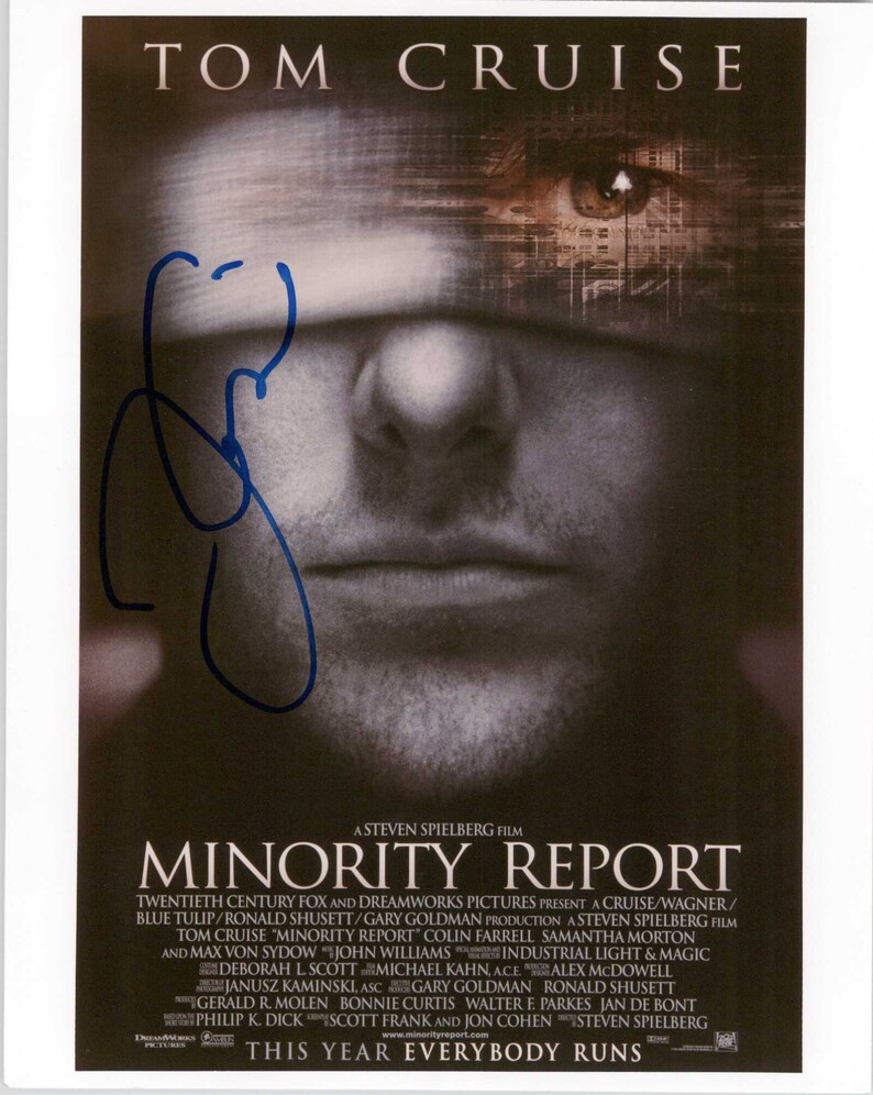 Tom Cruise Signed Autographed Minority Report