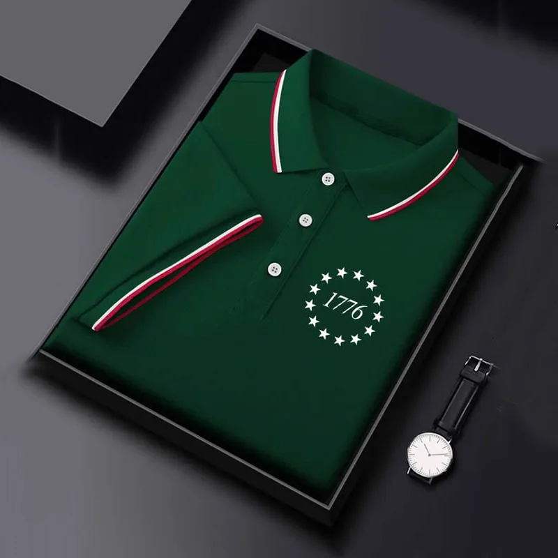 Men's 1776 Independence Day Printed Polo Shirt