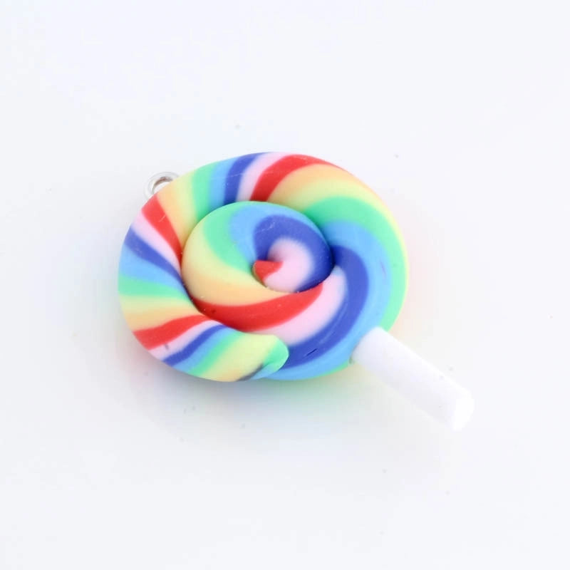 1 Piece Resin Fruit Hamburger Strawberry Pendant Jewelry Accessories