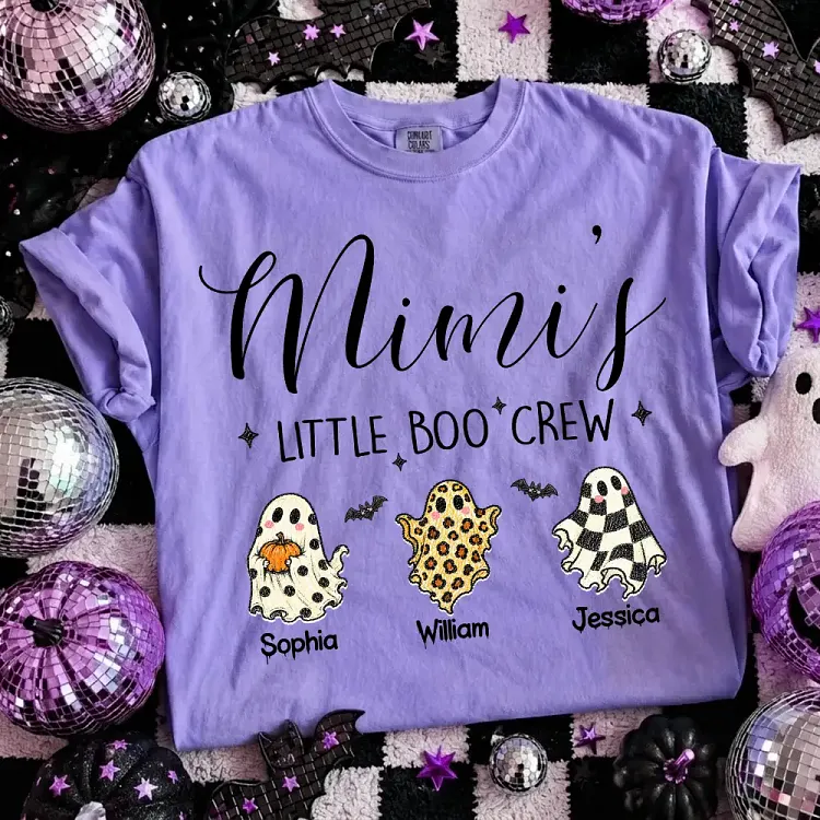 Personalized Mimi&rsquo;s Little Boo Crew T-Shirt with Grandkids&rsquo; Names