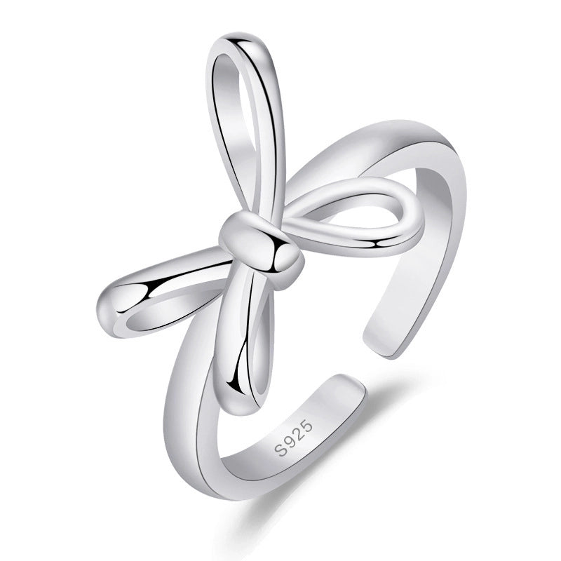 Minimalist Solid Color Copper Plating Inlay Artificial Diamond Rings 1 Piece