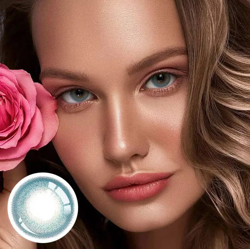 Satellite Blue Yearly Colored Contact Lenses