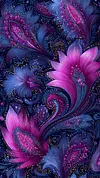 Luxury AB Velvet Diamond Painting Kit - Abstract Blue Floral