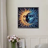 Sonnen- und Mondgesichter - speziell geformtes Diamantgemälde - 40*40cm