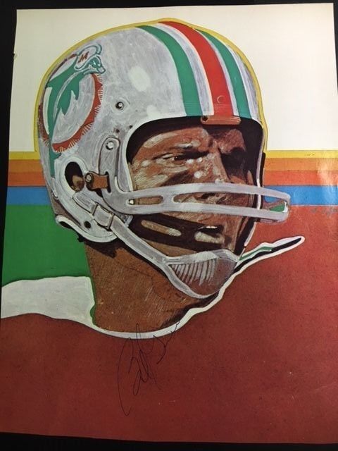 Bob Griese Miami Dolphins HOFer In Action Signed 8x10 Photo Poster painting JSA Precertified