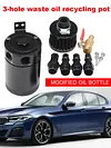 Universal Car Baffled Collection Tank 2/3 Port Breather Separator Tank Fuel Tack