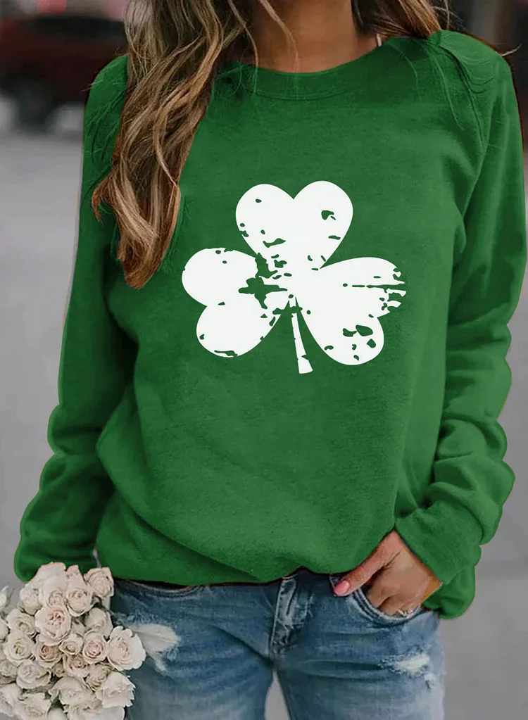 Women's St Patrick's Day Sweatshirts Saint Patrick's Day Green Casual Sweatshirt St.patricks Day Shirt Shamrock Shirt Women Shirt