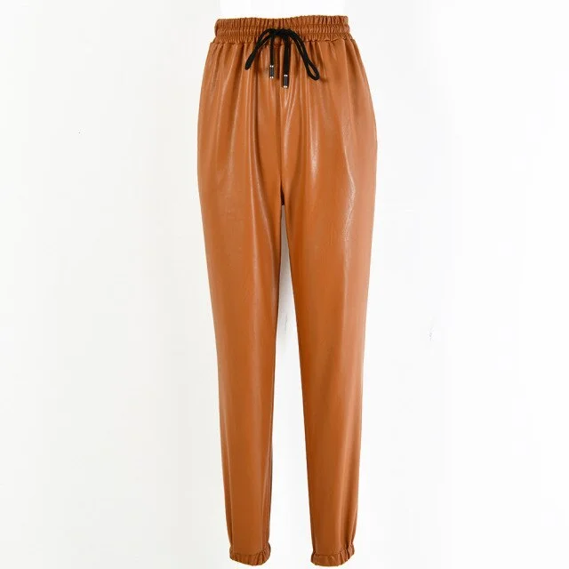 Loose Women Long Pants Solid Casual Bottom