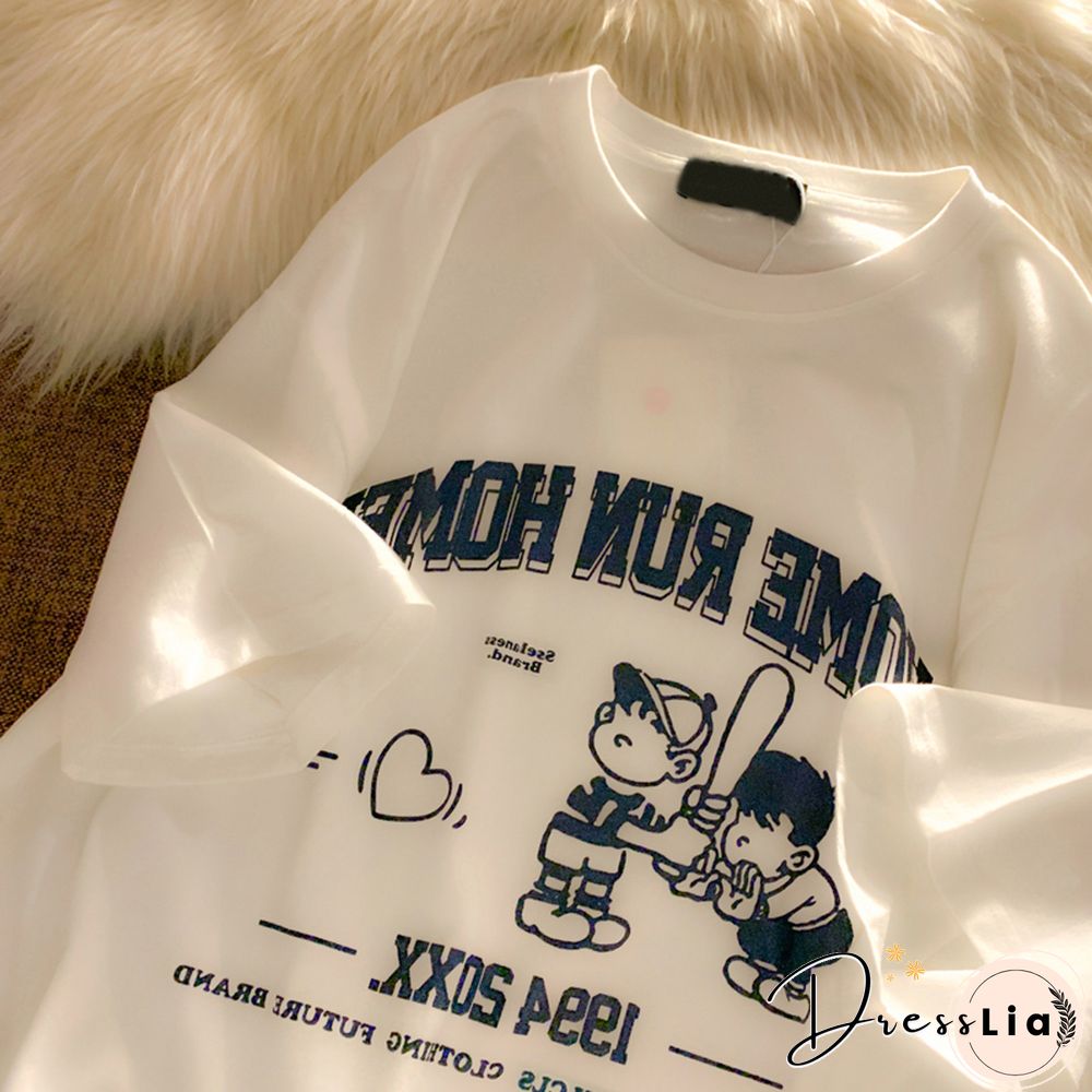 Unisex Vintage Loose Short Sleeve T-Shirt