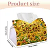 DIY Diamond Art Tissue Box Holder Sunflowers and Mom PU Leather Diamond Art Desktop Organizer Resin Rhinestone Storage Organizers Gem Art Home Office Decor Craft Gift for Women