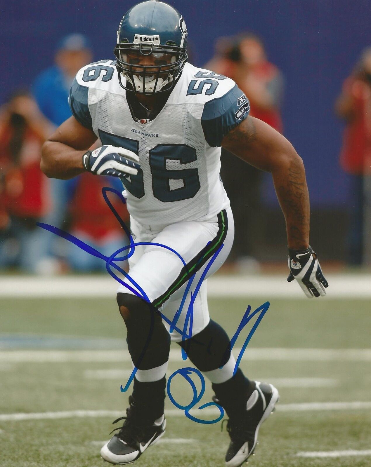 LEROY HILL SIGNED SEATTLE SEAHAWKS 8x10 Photo Poster painting with PROOF #2