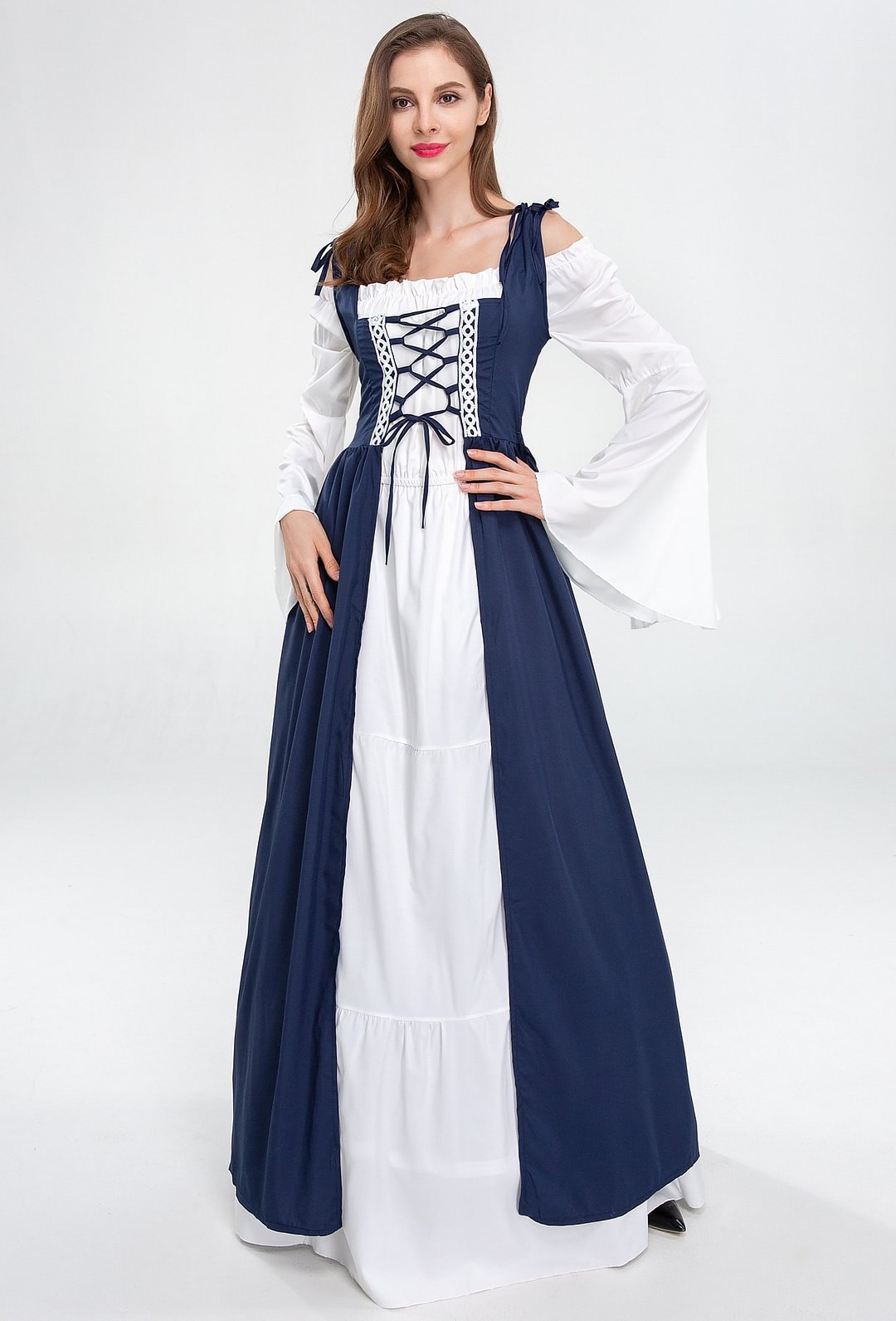 Halloween Costume Lace Up Princess Dresses Vintage Performance Costume Novameme