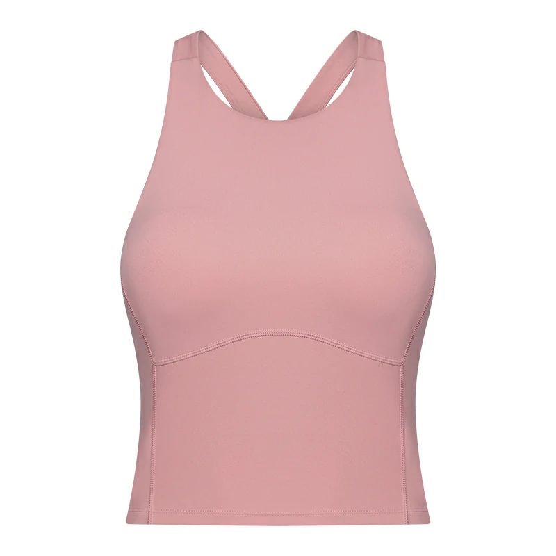 Various types of activewear tank tops with built in bra at Hergymclothing
