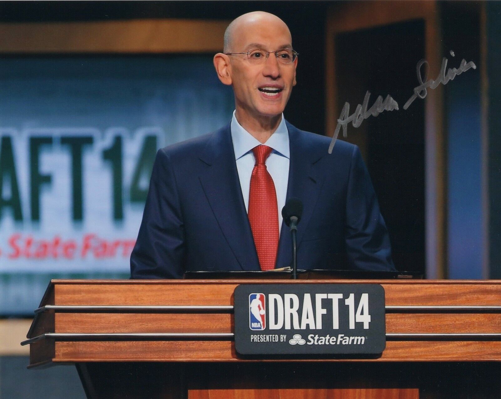 ADAM SILVER SIGNED AUTOGRAPH BASKETBALL NBA COMMISSIONER 8X10 Photo Poster painting