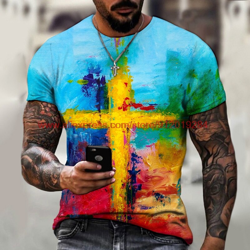 

Jesus Cross - 3D Printed Men T Shirt, Xxl, 501 Original