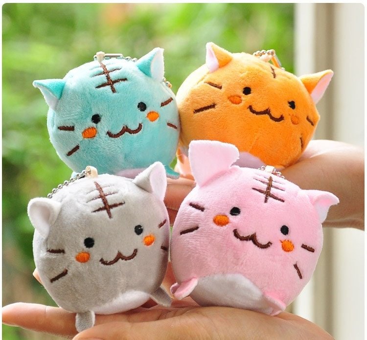 Tiger Plush Keychain, Kawaii bag keyring