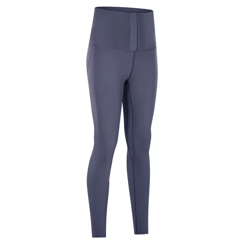 grey yoga pants details
