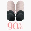 Adhesive Push Up Bra for Women, Sticky Backless Strapless with Nipple Covers, Reusable