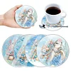 (US Only)4Pcs Acrylic Special Shape Turtle DIY Waterproof Diamond Painting Coaster