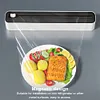 Plastic Wrap Dispenser with Cutter Magnetic Food Cling Film Cutter Kitchen Tool