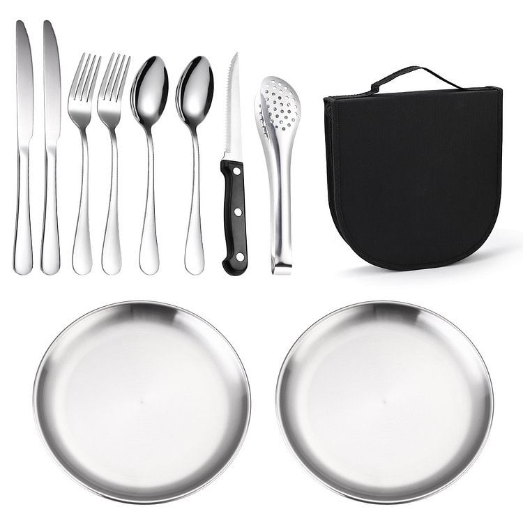Portable Stainless steel flatware set for outdoor camping picnic