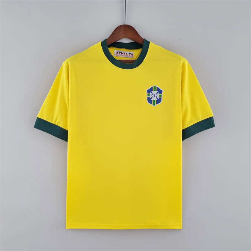 1970 Retro Brazil Home Soccer Jersey mysite