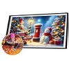 (70*40cm)Christmas Snowman - Full Round Drill Diamond Painting