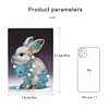 uk.everydayedeals (Limited Stock)DIY A5 50 Pages Partial Special Shaped Drill Diamond Painting Rabbit Notebook