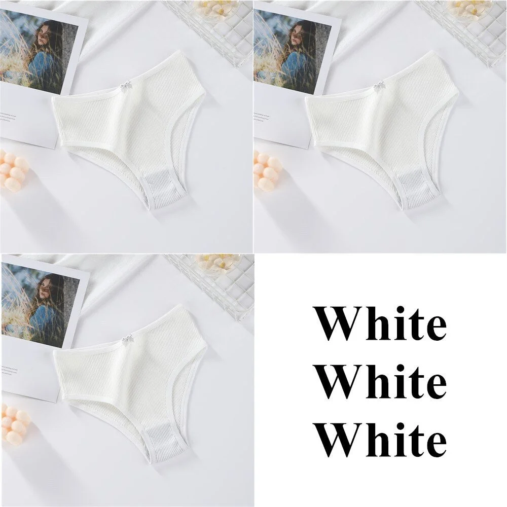 3Pcs Women Cotton Panties Briefs Seamless Underwear Sexy Panties Female Underpants Comfort Intimate Briefs Ladies Sexy Lingerie