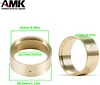 AMK 4Pcs SCX24 Brass Wheel Weights 1.0 Beadlock Wheels Bead Lock Rings for 1/24 RC Crawler Car TRX4M Updates 1/18 Scale Accessories