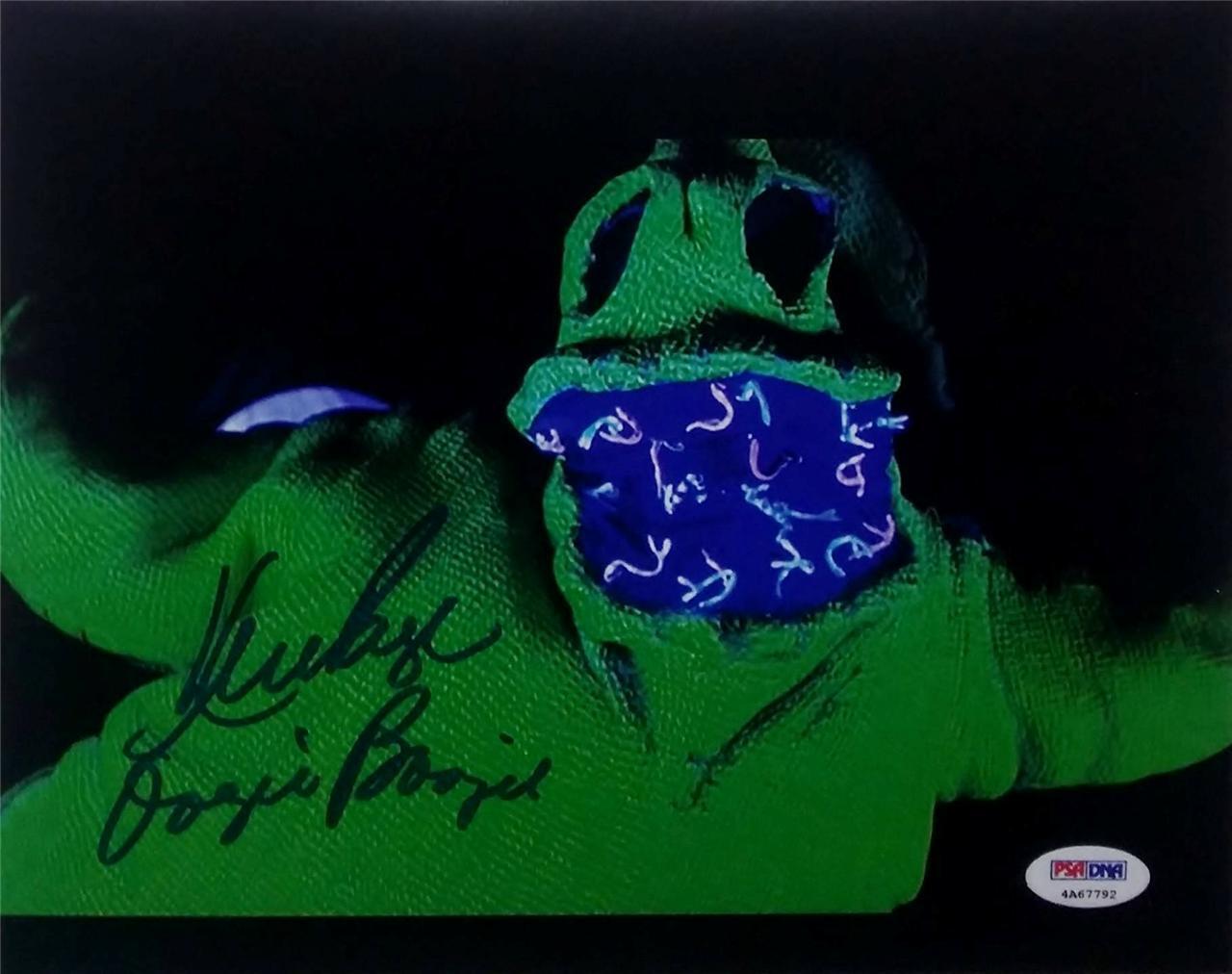 Ken Page Signed Oogie Boogie Nightmare Before Christmas 8x10 Photo Poster painting PSA 4A67792