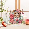 (US Only)2D Flat Teacup Puppy Print DIY Desktop Diamond Art Kits Bedroom Table Decoration
