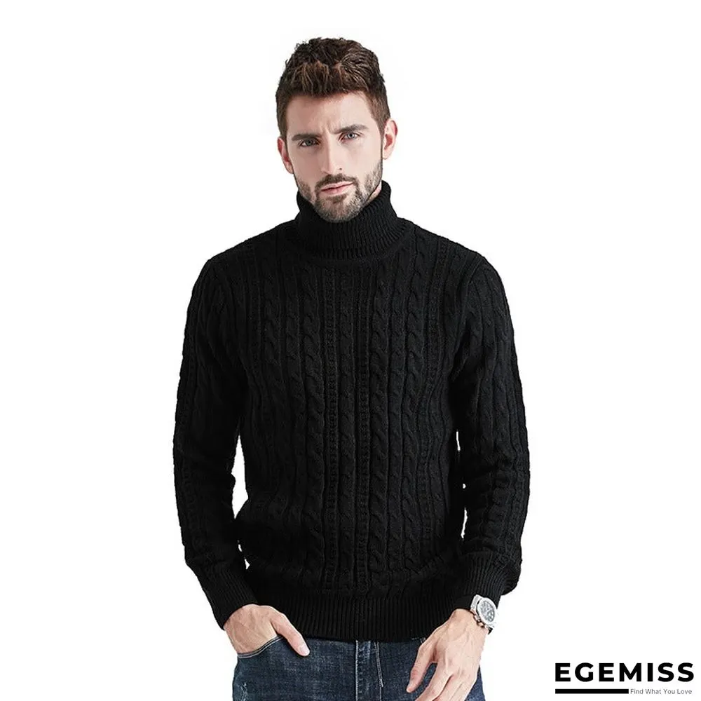 High Neck Versatile Men's Sweater | EGEMISS