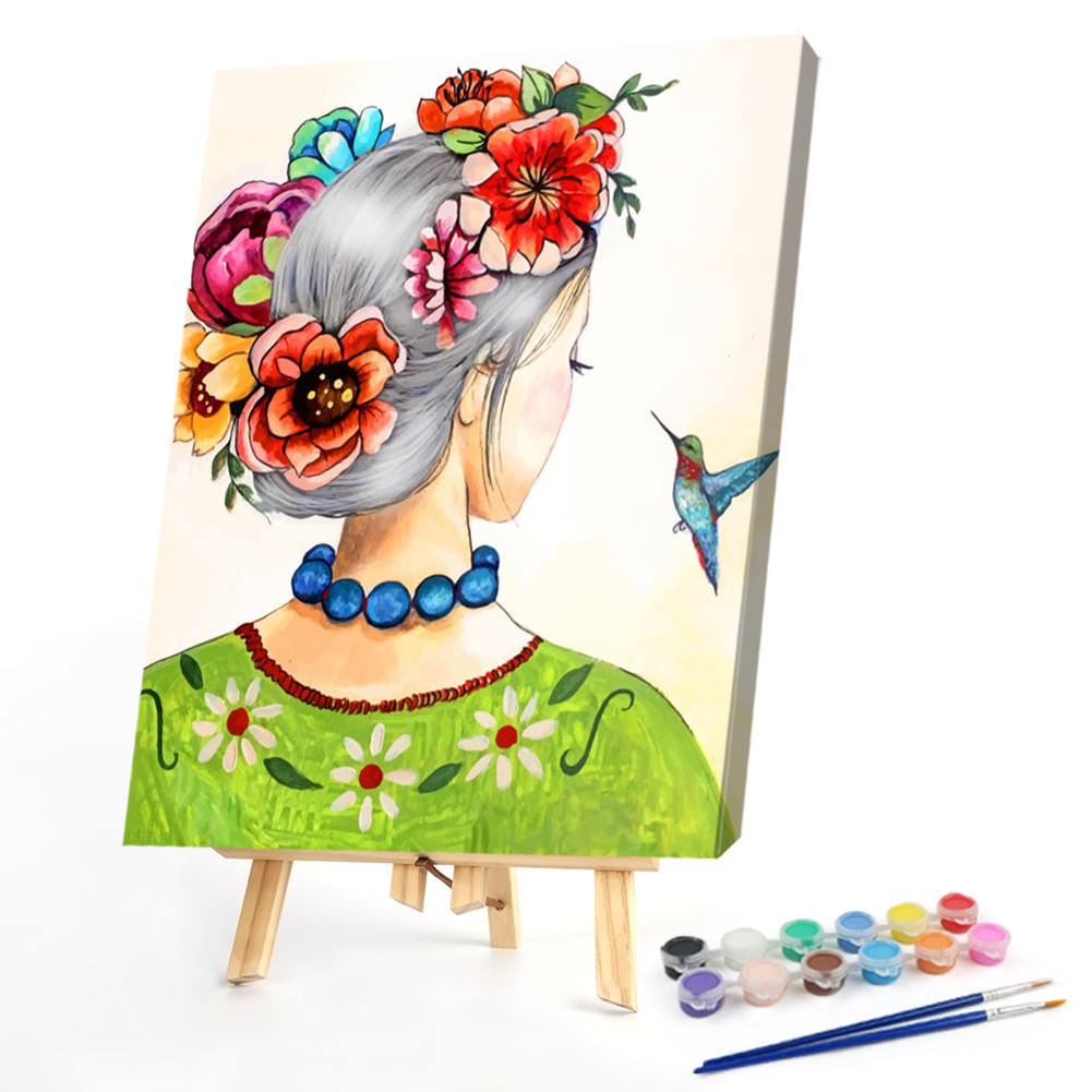 

40*50CM - Paint By Numbers - Flowers Girl, 501 Original