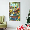 Diamond Painting-Round AB Drill Garden Fountain(75*45CM)