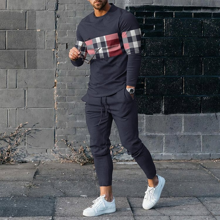 Men's Statement Polo Shirt and Pants Two Piece