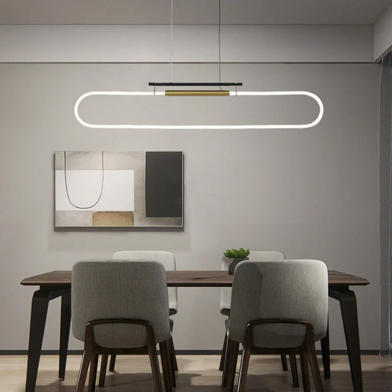 Hanging Strip Nordic Minimalist Modern Minimalist Line Restaurant Word Lamp