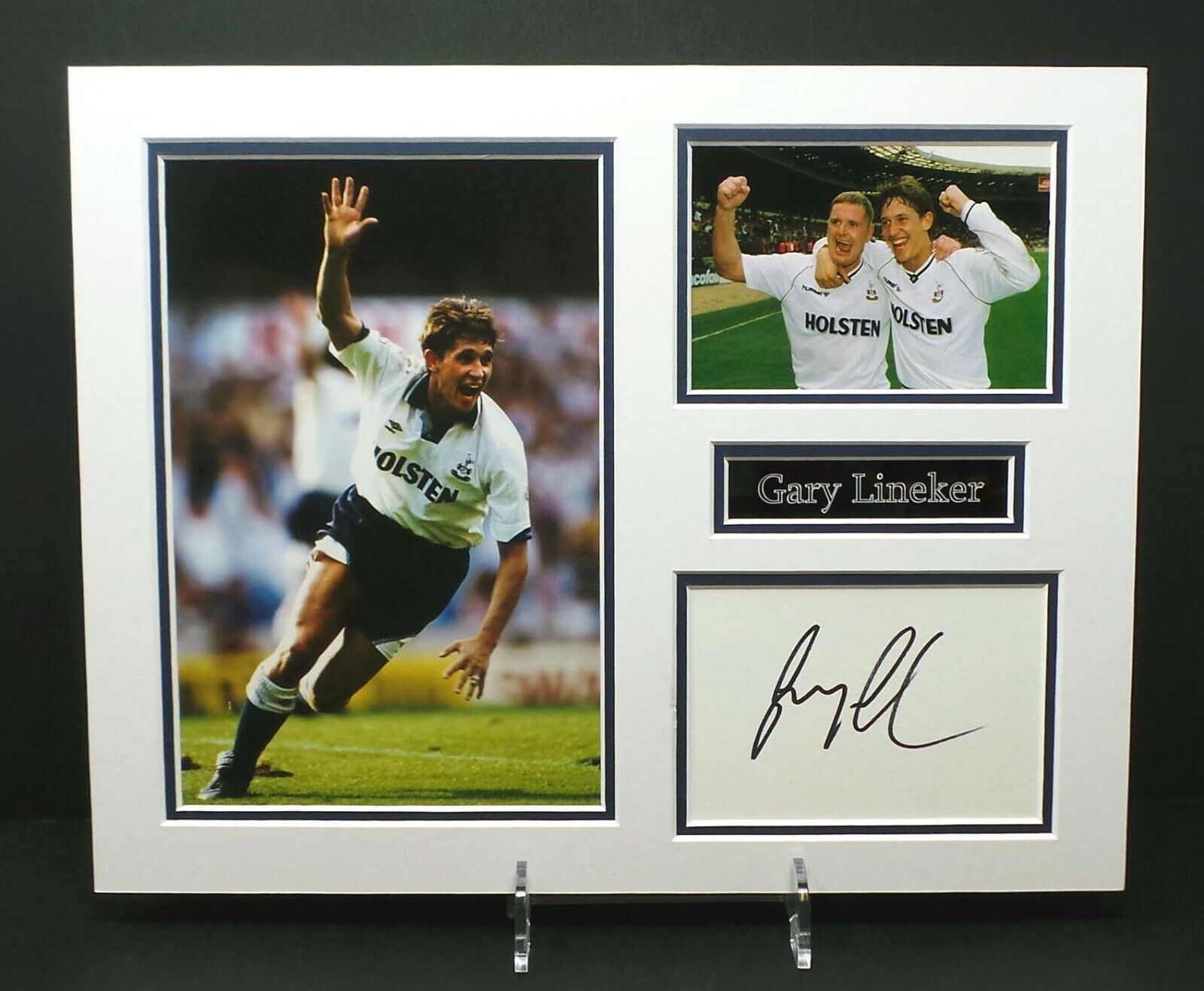 Gary LINEKER Signed Mounted Photo Poster painting Display 1 AFTAL RD COA Spurs & England Legend