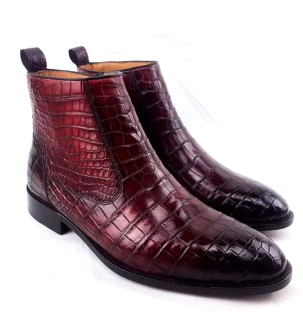 crocodile ankle boots men