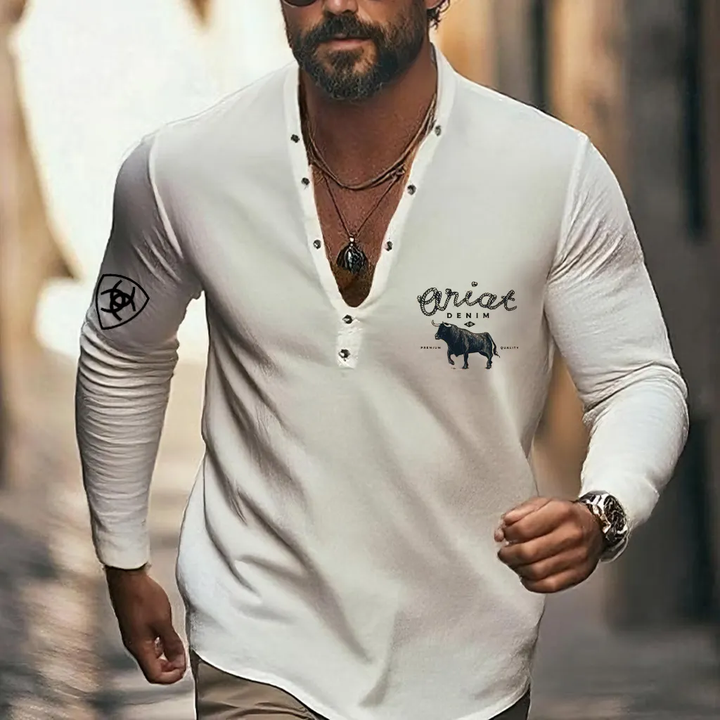 Stylish Henley Shirt For Men